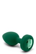 B-VIBE VIBRATING JEWEL PLUG M/L EMERALD GREEN