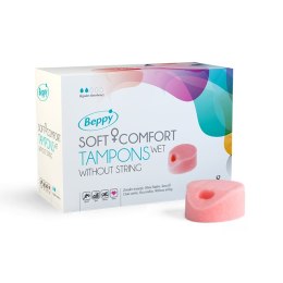 Beppy Soft Comfort Tampons Wet – nawilżane tampony bez sznurka, 8 szt.