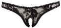 Crotchless String black S