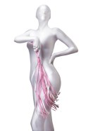 Anonymo flogger, PU leather, pink, 64 cm