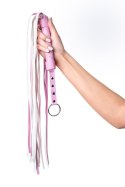 Anonymo flogger, PU leather, pink, 64 cm