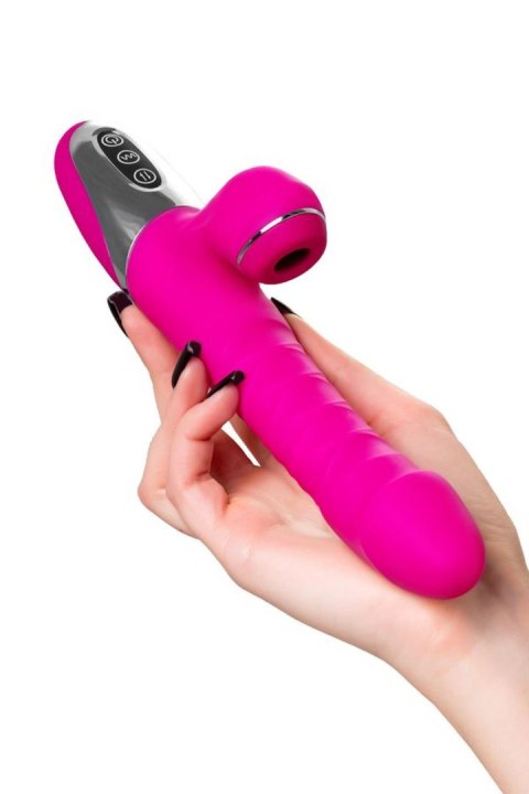 JOS Thrusting and sucking vibrator To-Frolly, silicone, pink, 21,5cm JOS Thrusting and sucking vibrator To-Frolly, silicone, pink, 21,5cm