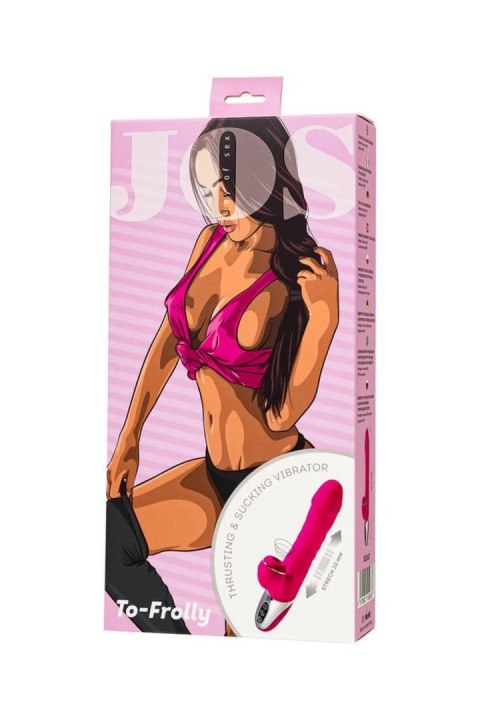 JOS Thrusting and sucking vibrator To-Frolly, silicone, pink, 21,5cm JOS Thrusting and sucking vibrator To-Frolly, silicone, pink, 21,5cm