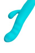 JOS Vibrator-rotator with clitoral stimulation JOS MERRY-SWI, silicone, blue, 20.7 cm