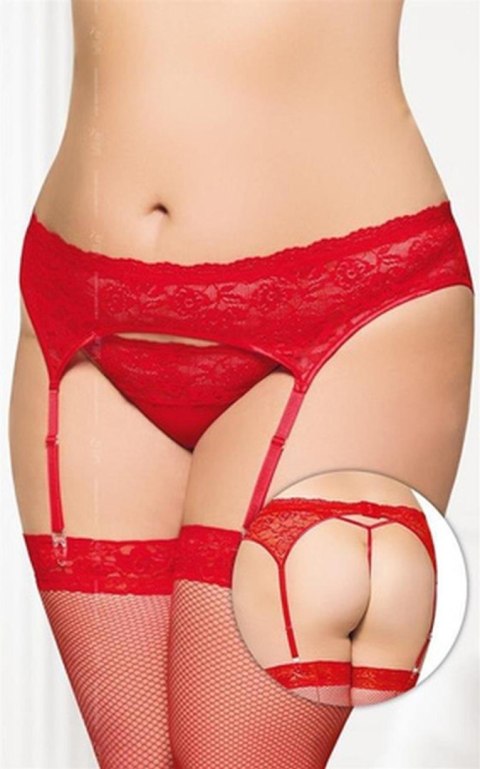 Garterbelt 3305 - Plus Size - red 2XL