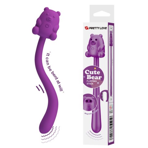 CUTE BEAR, Flirting Stick, 7 vibration functions, Magnetic USB charging