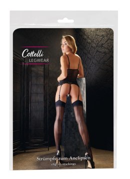 Cottelli LEGWEAR - Seksowne Czarne Pończochy Z Ozdobnym Szwem 3