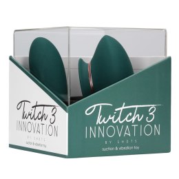 Innovation by Shots- Twitch 3 Wibrator z możliwością ładowania i ssania - Forest Green