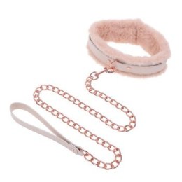 Sportsheets S&M Peaches 'n CreaMe Fur Collar & Leash Cream