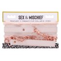 Sportsheets S&M Peaches 'n CreaMe Fur Collar & Leash Cream