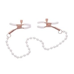 Sportsheets S&M Peaches 'n CreaMe Pearl Nipple Clamps Cream