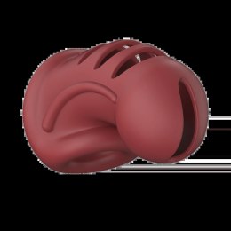 ManCage Model 28 Ultra Soft Silicone Chastity Cage Red