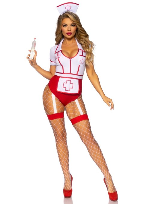 Leg Avenue kostium pielęgniarki Nurse Feelgood Bodysuit Red S Leg Avenue kostium pielęgniarki Nurse Feelgood Bodysuit Red S