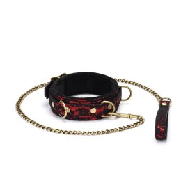 Liebe Seele Victorian Garden Lace and Velvet Collar with Leash