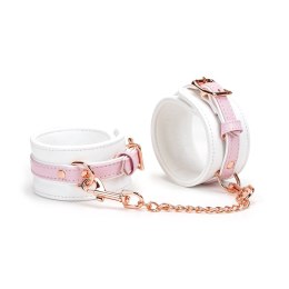 Liebe Seele kajdanki White & Pink Fairy Goat Leather Ankle Cuffs