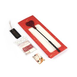 Liebe Seele szpicruta Kinbaku Ukiyoe Red Rosy Leather Crop