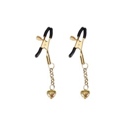 Liebe Seele klamerki na sutki Gold hollow Heart Nipple Clamps